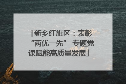 新乡红旗区：表彰 “两优一先” 专题党课赋能高质量发展