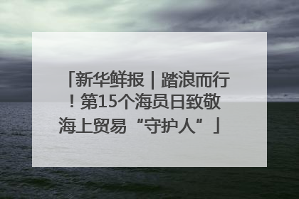 新华鲜报｜踏浪而行！第15个海员日致敬海上贸易“守护人”