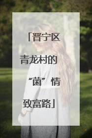 晋宁区青龙村的“菌”情致富路