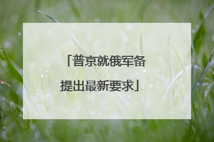 普京就俄军备提出最新要求