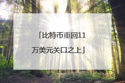 比特币重回11万美元关口之上