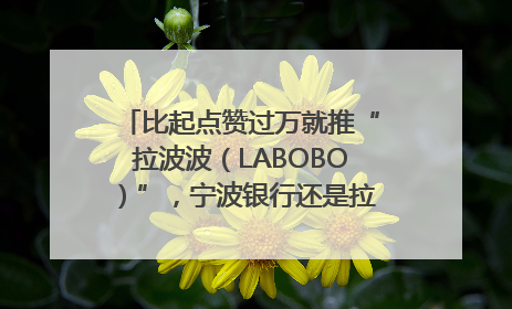 比起点赞过万就推“拉波波（LABOBO）”，宁波银行还是拉业绩吧｜财经辣评