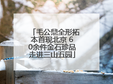 毛公鼎全形拓本首现北京 60余件金石珍品走进三山五园