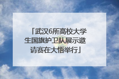 武汉6所高校大学生国旗护卫队展示邀请赛在大悟举行