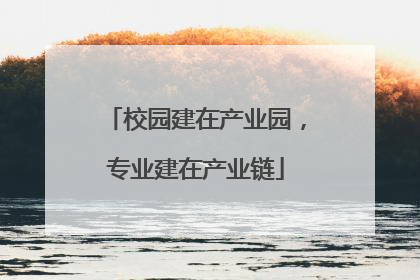 校园建在产业园，专业建在产业链