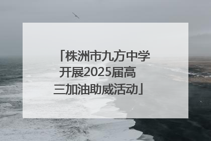 株洲市九方中学开展2025届高三加油助威活动