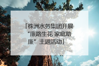 株洲水务集团开展“廉路生花 家庭助廉”主题活动