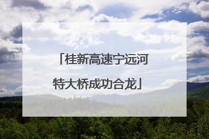 桂新高速宁远河特大桥成功合龙