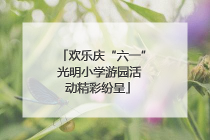 欢乐庆“六一” 光明小学游园活动精彩纷呈