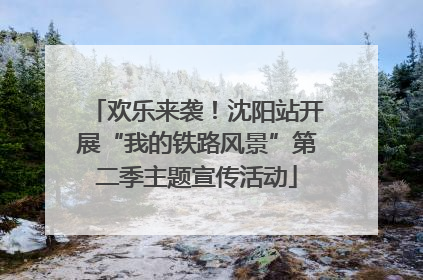 欢乐来袭！沈阳站开展“我的铁路风景”第二季主题宣传活动