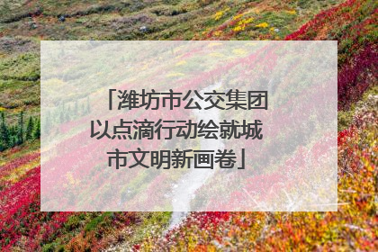 潍坊市公交集团以点滴行动绘就城市文明新画卷