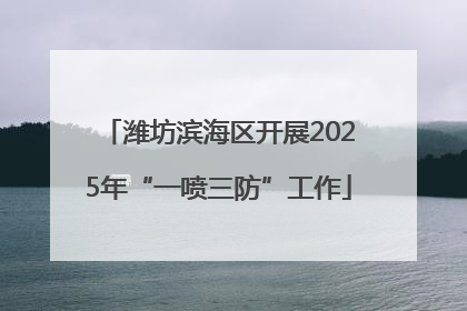 潍坊滨海区开展2025年“一喷三防”工作