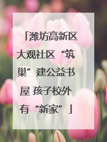 潍坊高新区大观社区“筑巢”建公益书屋 孩子校外有“新家”