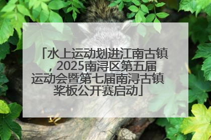 水上运动划进江南古镇，2025南浔区第五届运动会暨第七届南浔古镇桨板公开赛启动