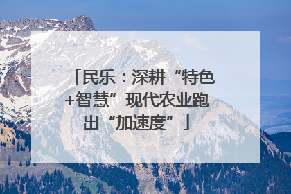 民乐：深耕“特色+智慧”现代农业跑出“加速度”
