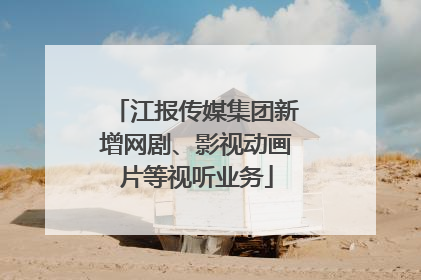 江报传媒集团新增网剧、影视动画片等视听业务