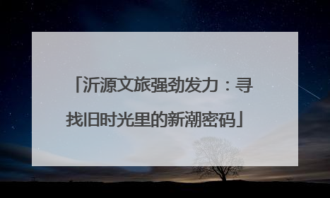 沂源文旅强劲发力：寻找旧时光里的新潮密码
