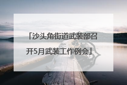 沙头角街道武装部召开5月武装工作例会
