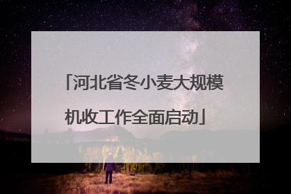 河北省冬小麦大规模机收工作全面启动