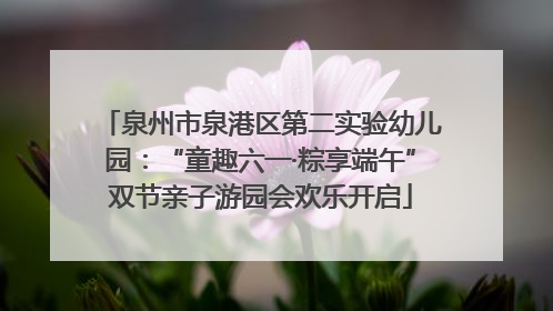 泉州市泉港区第二实验幼儿园：“童趣六一·粽享端午”双节亲子游园会欢乐开启