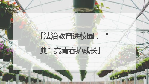 法治教育进校园，“典”亮青春护成长