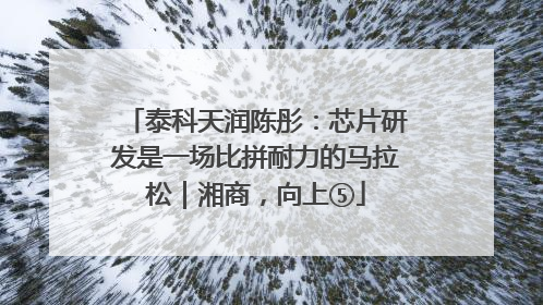泰科天润陈彤：芯片研发是一场比拼耐力的马拉松｜湘商，向上⑤