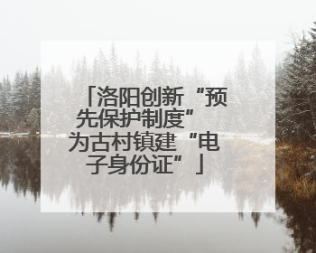 洛阳创新“预先保护制度” 为古村镇建“电子身份证”