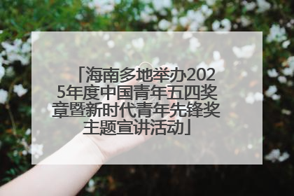 海南多地举办2025年度中国青年五四奖章暨新时代青年先锋奖主题宣讲活动