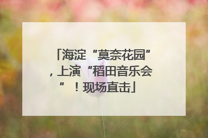 海淀“莫奈花园”，上演“稻田音乐会”！现场直击
