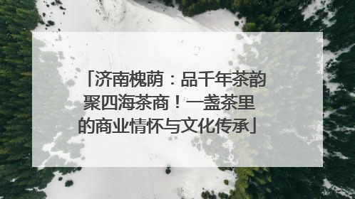 济南槐荫：品千年茶韵 聚四海茶商！一盏茶里的商业情怀与文化传承