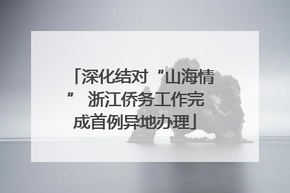 深化结对“山海情” 浙江侨务工作完成首例异地办理