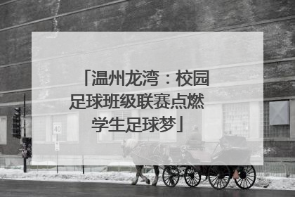 温州龙湾：校园足球班级联赛点燃学生足球梦