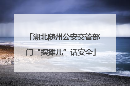 湖北随州公安交管部门“摆摊儿”话安全