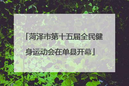 菏泽市第十五届全民健身运动会在单县开幕