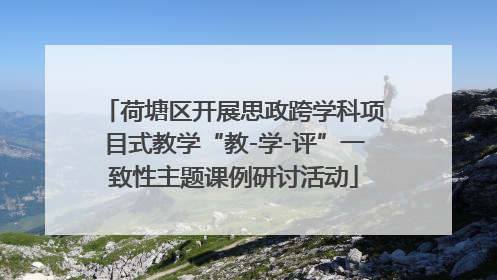 荷塘区开展思政跨学科项目式教学“教-学-评”一致性主题课例研讨活动