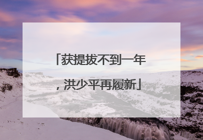 获提拔不到一年，洪少平再履新