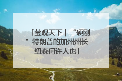 莹观天下｜“硬刚”特朗普的加州州长纽森何许人也