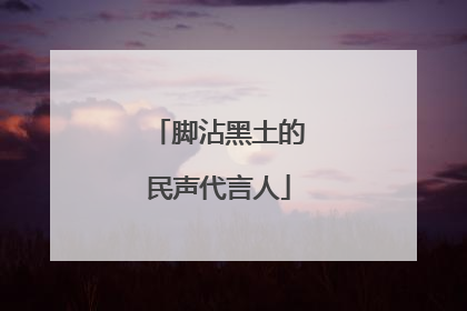 脚沾黑土的民声代言人