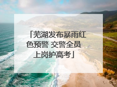 芜湖发布暴雨红色预警 交警全员上岗护高考