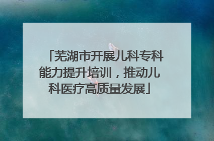 芜湖市开展儿科专科能力提升培训，推动儿科医疗高质量发展