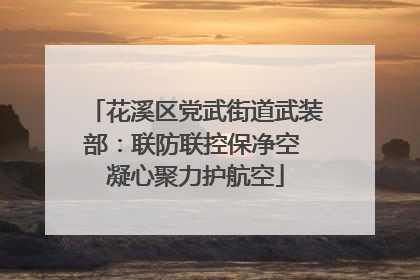 花溪区党武街道武装部：联防联控保净空 凝心聚力护航空