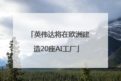 英伟达将在欧洲建造20座AI工厂