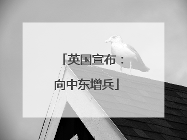 英国宣布：向中东增兵