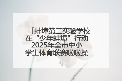 蚌埠第三实验学校在“少年蚌埠”行动2025年全市中小学生体育联赛啦啦操比赛中获佳绩