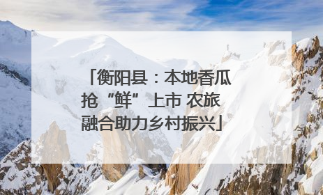 衡阳县：本地香瓜抢“鲜”上市 农旅融合助力乡村振兴