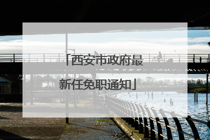 西安市政府最新任免职通知