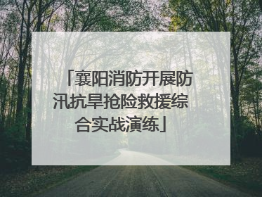 襄阳消防开展防汛抗旱抢险救援综合实战演练