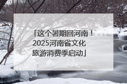 这个暑期回河南！2025河南省文化旅游消费季启动