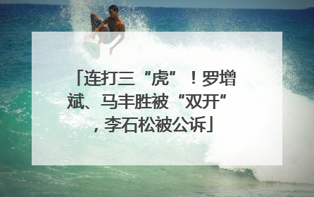 连打三“虎”！罗增斌、马丰胜被“双开”，李石松被公诉