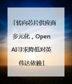 转向芯片供应商多元化，OpenAI寻求降低对英伟达依赖